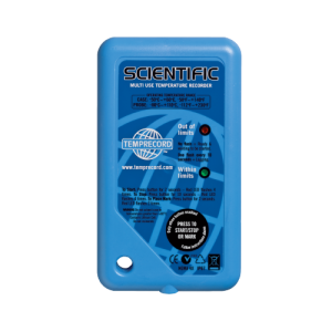 Temprecord Scientific Temperature data logger dry ice. Data logger display screens. Data logger used with Rate of cooling statistics in Medical, Pharmaceutical, Food processing, Abattoir and logistics.