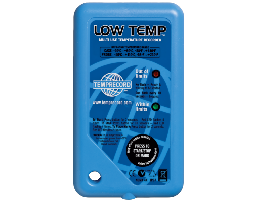 Temprecord Low temp temperature data logger