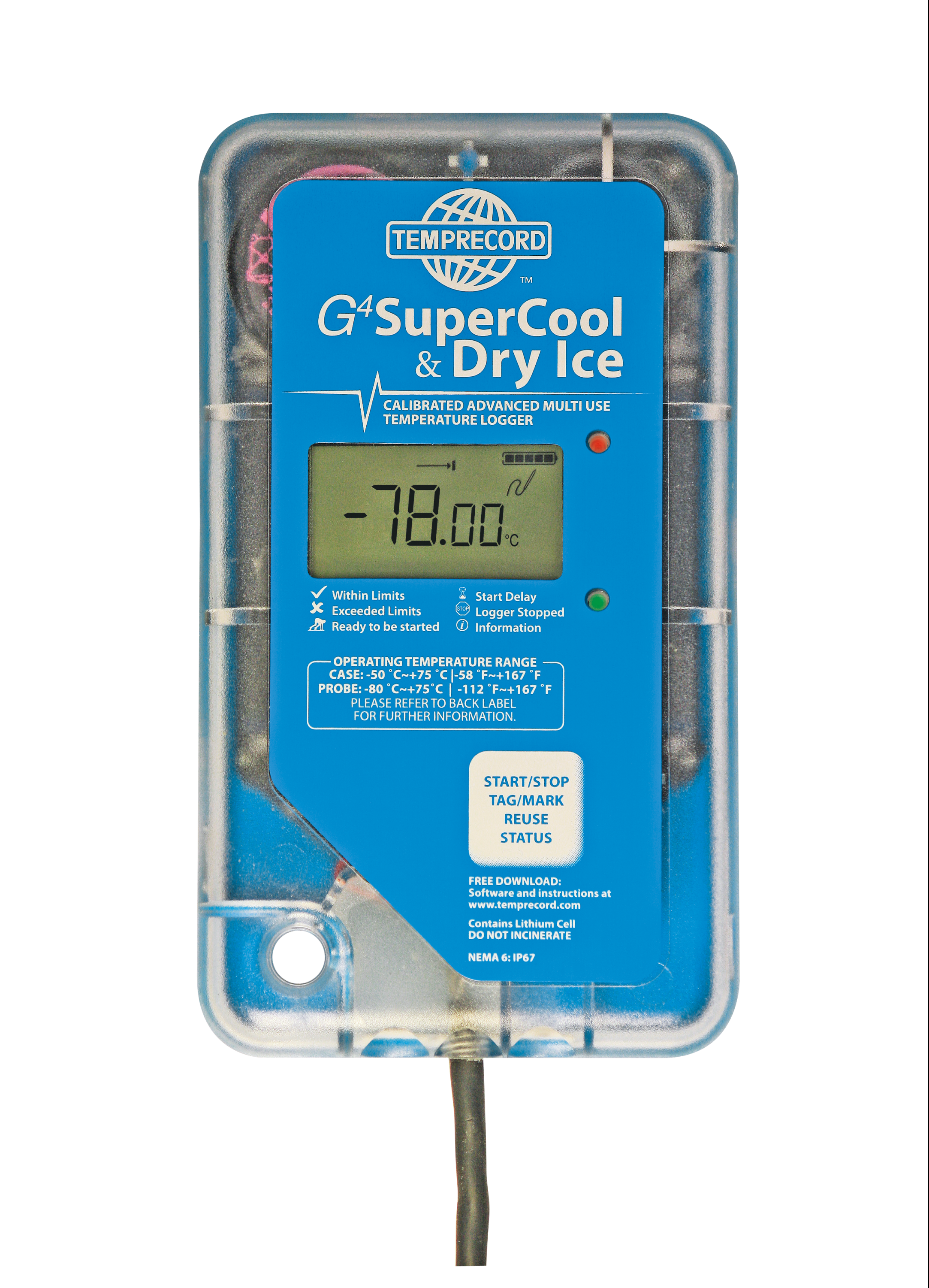 G4 Supercool dry ice Data Logger