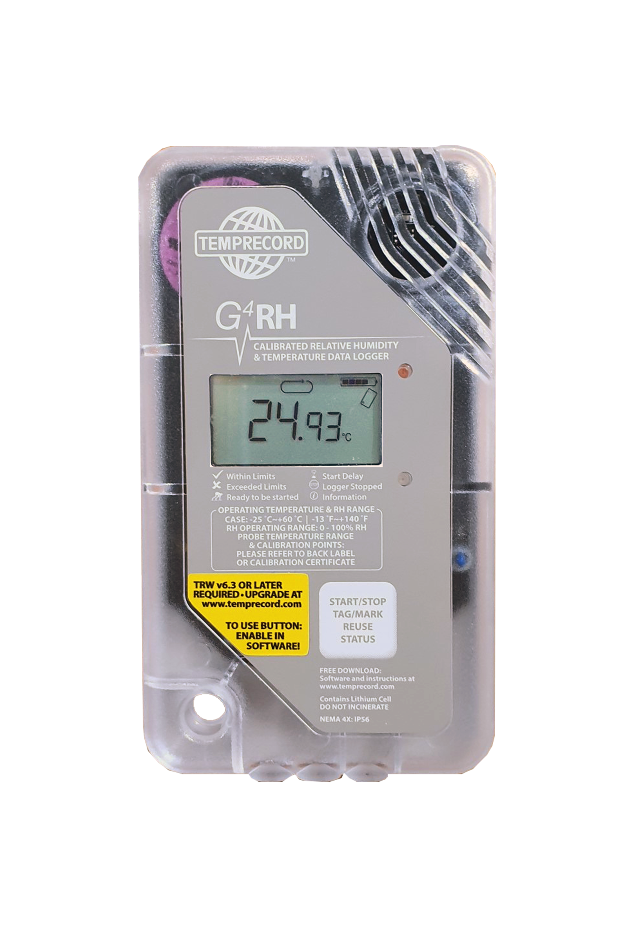 G4 RH (Relative humidity) and temperature data logger